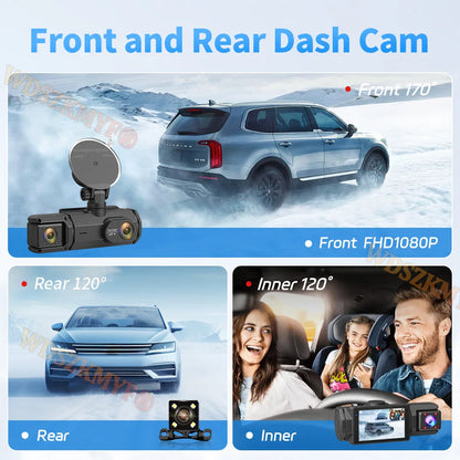 WiFi Dash Cam 1080P – 2/3 Channel Front &amp; Rear Car Camera
