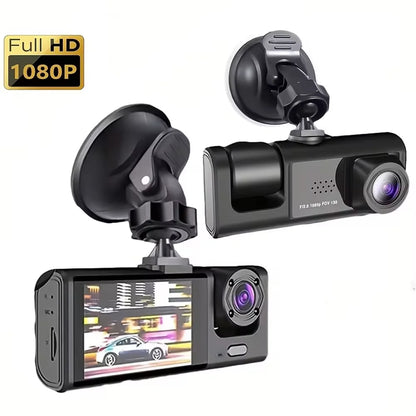 1080P Triple Dash Cam w/ Night Vision, Loop Recording & 2'' Screen